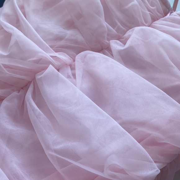 Pink Tulle Co Ord Ruched Mini Skirt Size 8 - Picture 8 of 8